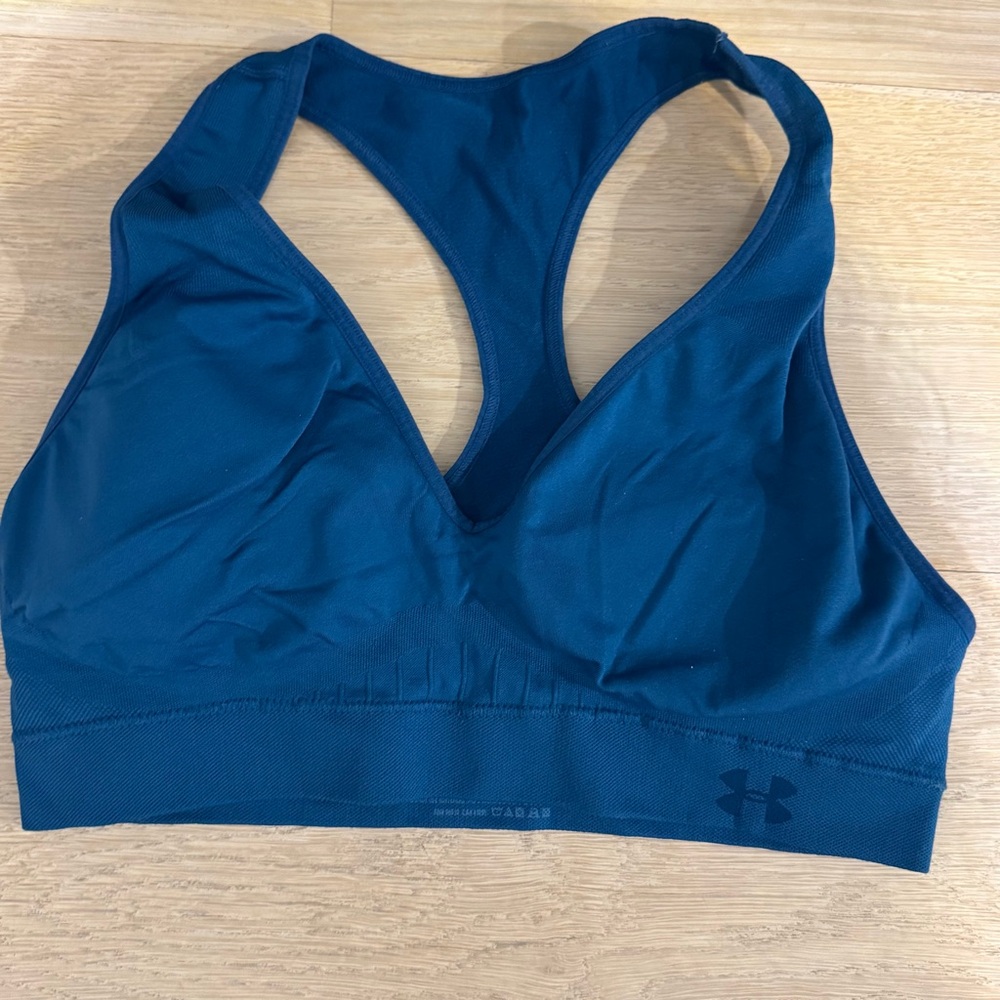Under Armour Blue Racerback Sports Bra youth large